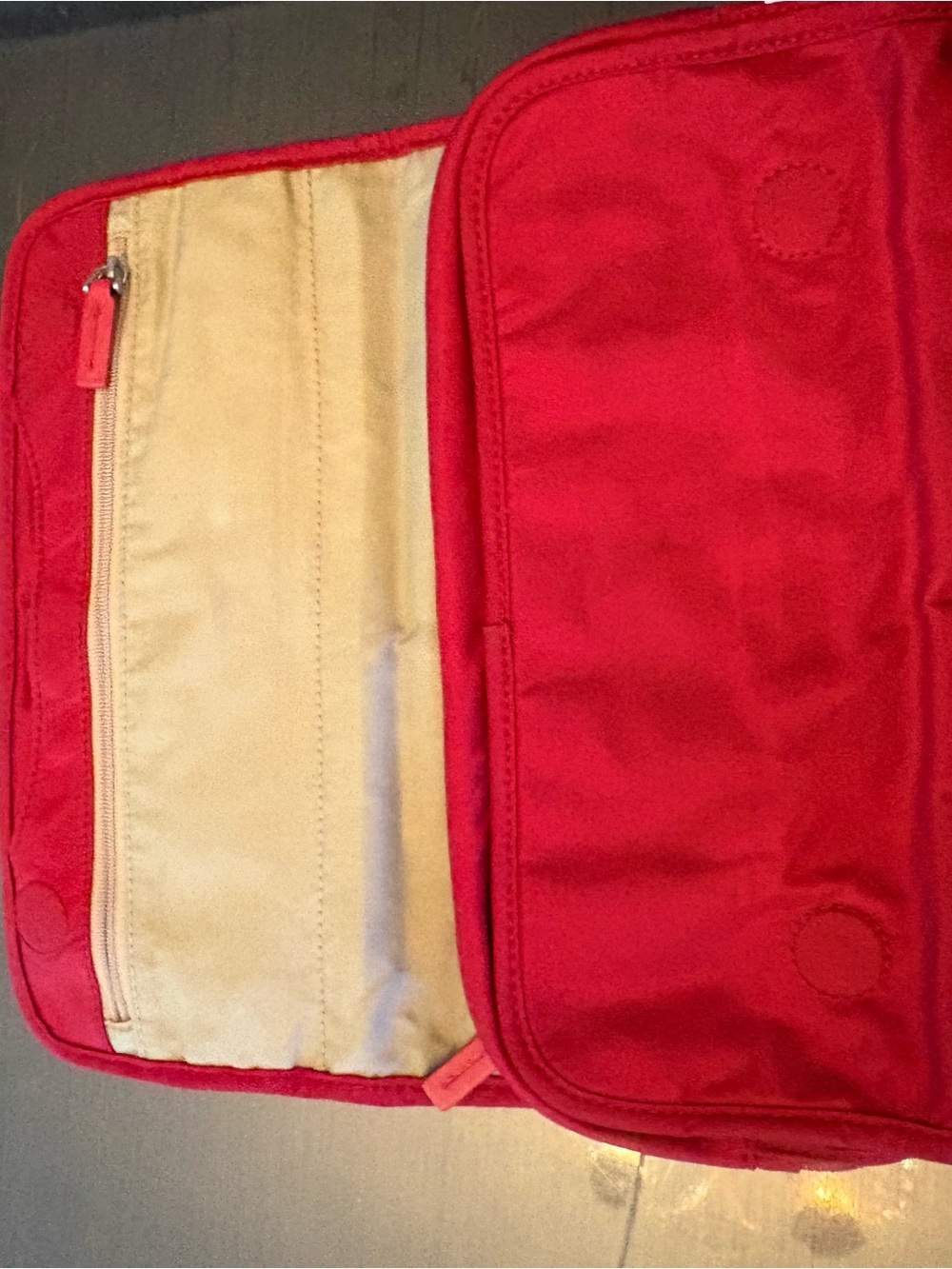 TUMI Red Travel Organizer Pouch - Picture 9 of 11